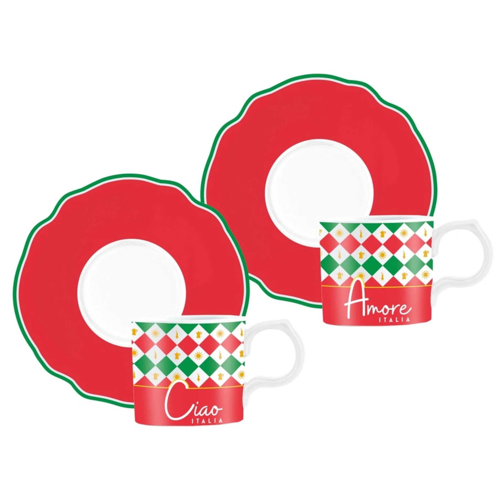 [JETRICOL01] 2 Espressotassen mit Untertassen Italia