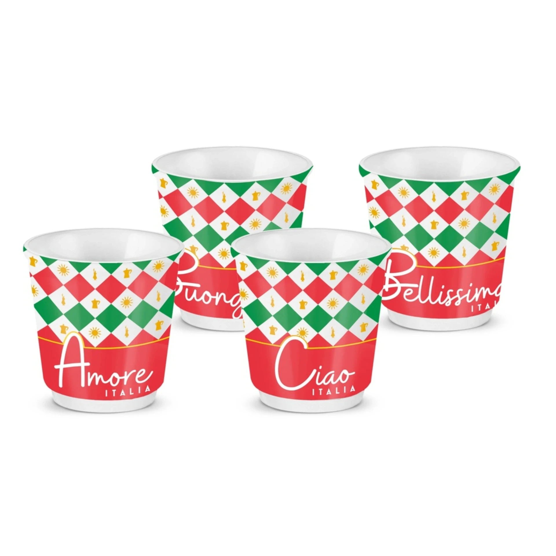 [JETRICOL02] 4 Espressobecher Italia
