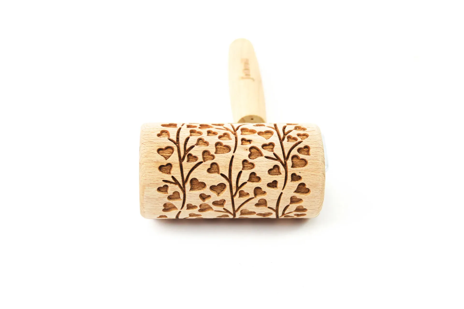 [FR052721] Nudelholz Frühlingsherzen (Mini (9.5 cm))
