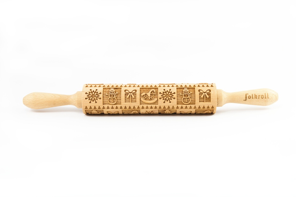 [FR055296] Nudelholz Weihnachtsgeschenk (Medium (37 cm))