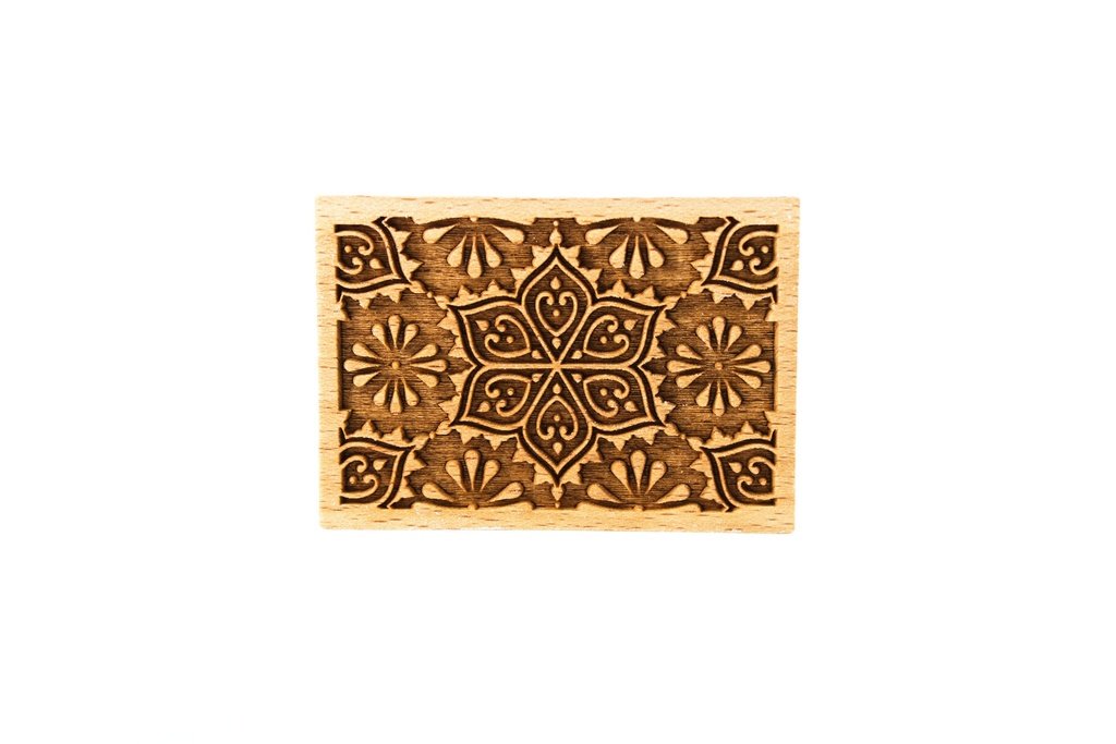 [FR054411] Stempel Blumenmandala rechteckig