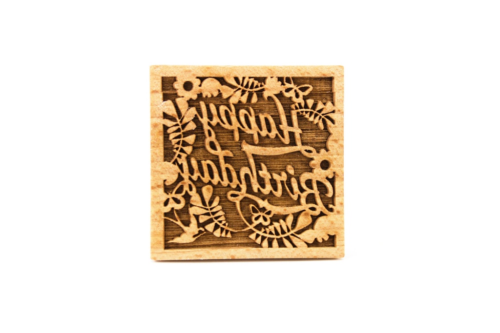 [FR054466] Stempel Happy Birthday quadratisch