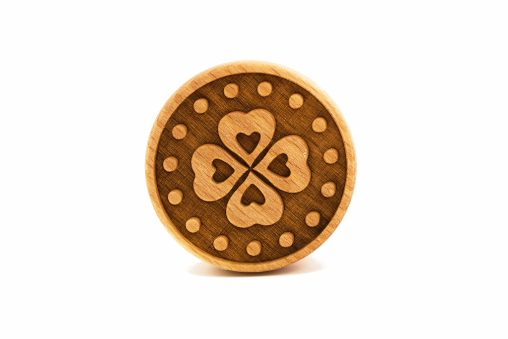 [FR054701] Stempel Kleeblatt rund