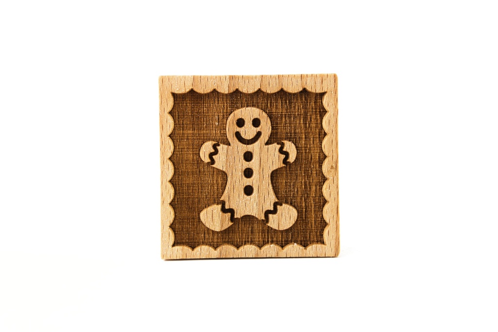 [FR054442] Stempel Lebkuchenmann quadratisch