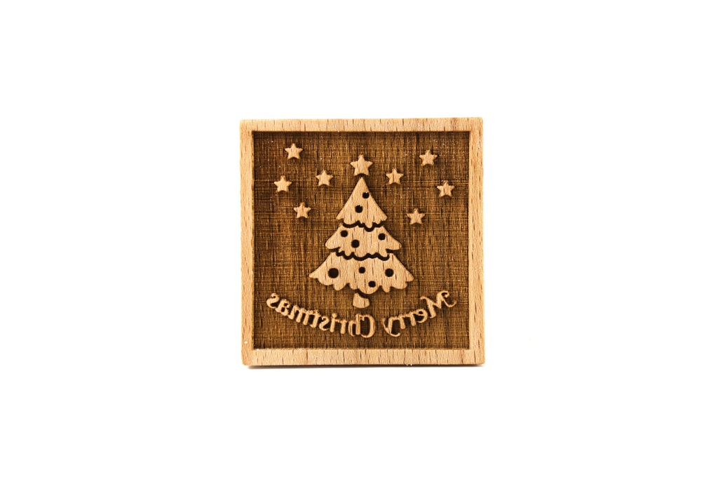 [FR054497] Stempel Merry Christmas quadratisch