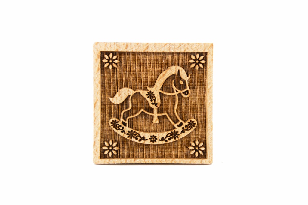 [FR054534] Stempel Schaukelpferd quadratisch