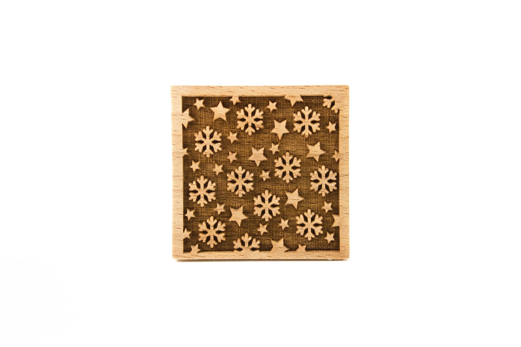 [FR054558] Stempel Schneeflocke & Sterne quadratisch