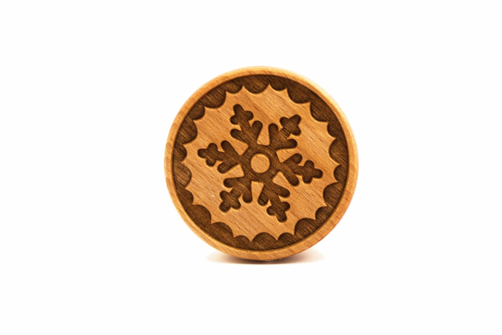[FR054763] Stempel Schneeflocke rund
