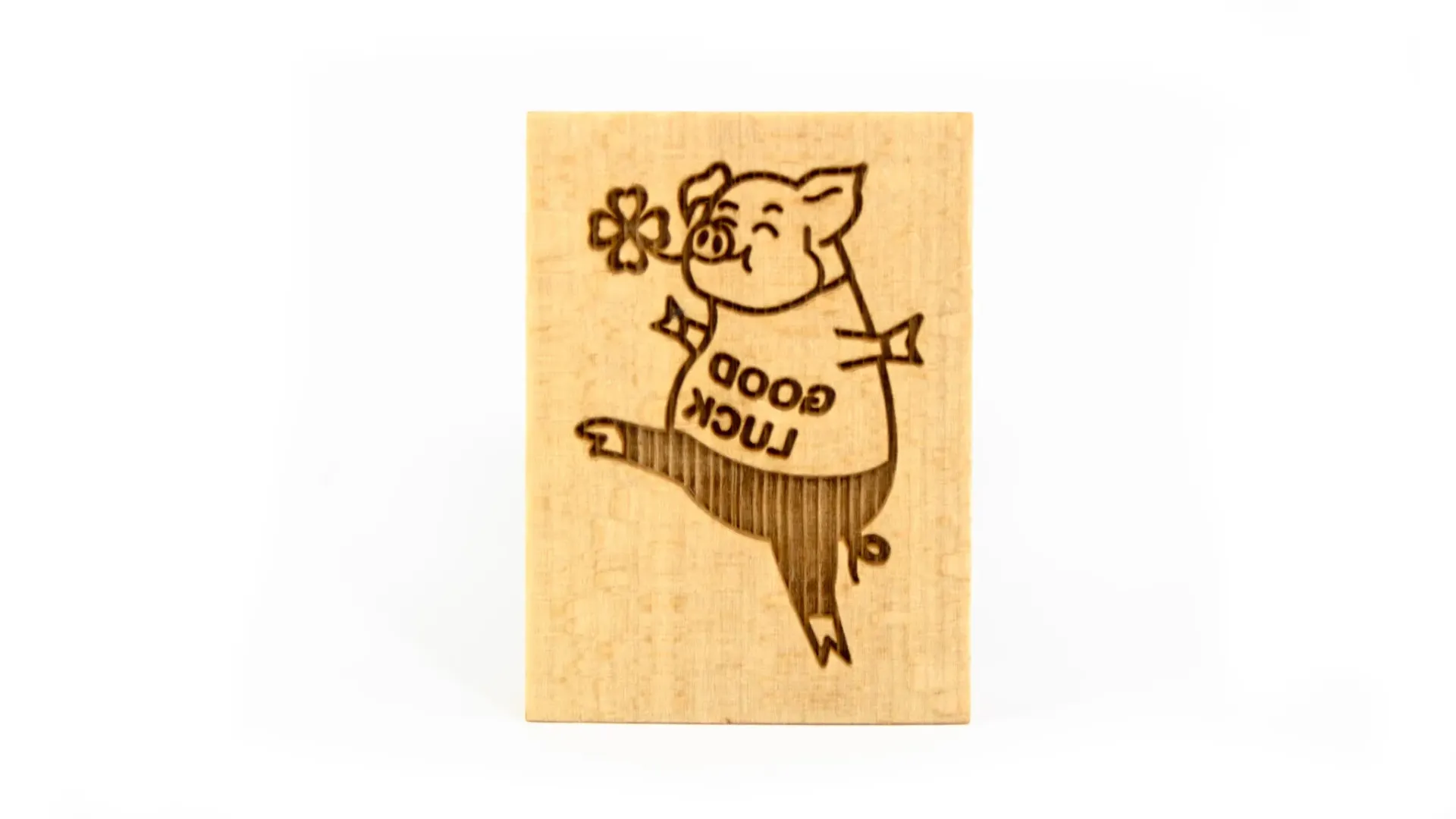 Stempel Glücksschwein rechteckig